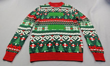 Tipsy Elves Christmas Sweater Mens Medium Red Green Pullover Holliday Xmas Ugly