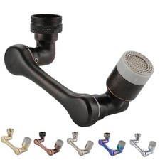 1080 Degree Swivel Faucet Extender, Large Angle Rotating Splash Faucet Aerato...