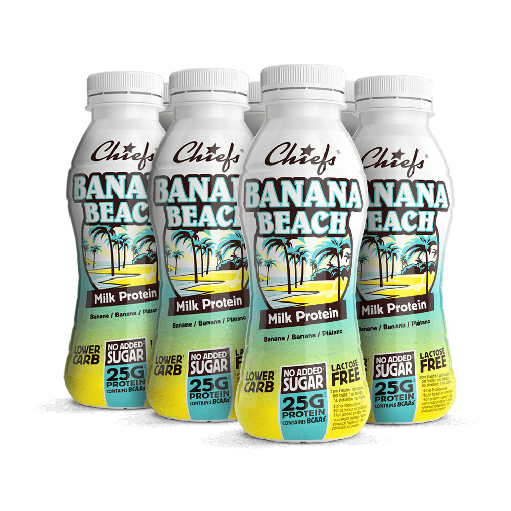 (8,08 евро/л) Молочно-протеи напиток Chiefs, 6 х 330 мл, Eiweiss Flasche