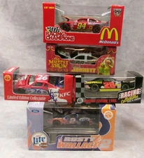LOT OF 5 NEW IN BOX 1/64 SCALE ACTION NASCAR RACE CARS DIE CAST COLLECTIBLE