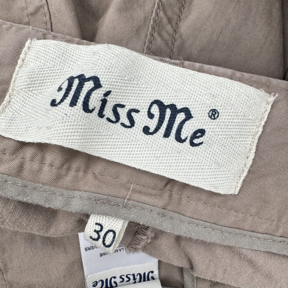 Miss Me Pants Womens 30 (36x31 ACTUAL) Khaki Tan Cargo CP1243 + Pockets Coastal  - Image 4 of 4