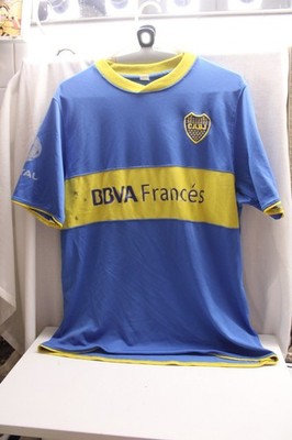 Soccer Jersey   Cabj   Bbva Frances   Single Horizontal Yellow Stripe Blue 40