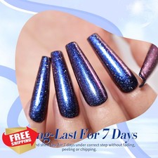 BORN PRETTY Chameleon Nail Polish Set 4 Bottles Holographic Glitter Shimmer