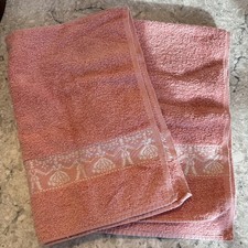 Callaway Made In USA MCM pink Hand Towels Vintage EUC