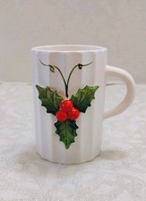 Vintage MCM Holt Howard Holly Berry Mug 1959 Christmas 3 1/4” Ceramic
