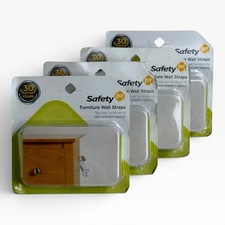 4 Sets Of Safety 1st Furniture Wall Straps Prevent Tipping Bookcases Shelves