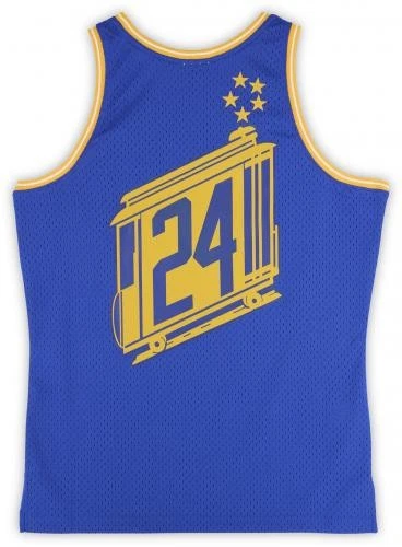 Camiseta deportiva Mitchell & Ness 1996-97 firmada por Rick Barry Golden State Warriors Foto 3 de 4