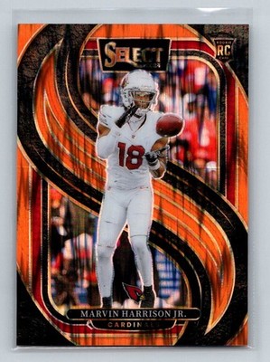 2024 Panini Select Premier Level Orange Shock Prizm 334/399 Marvin Harrison Jr