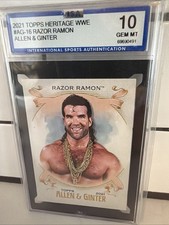 2021 Topps Heritage WWE #AG-16 Razor Ramon Allen & Ginter GEM MT 10