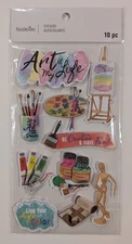 Art Is My Life Artist Painting Drawing Scrapbooking Stickers by Recollections