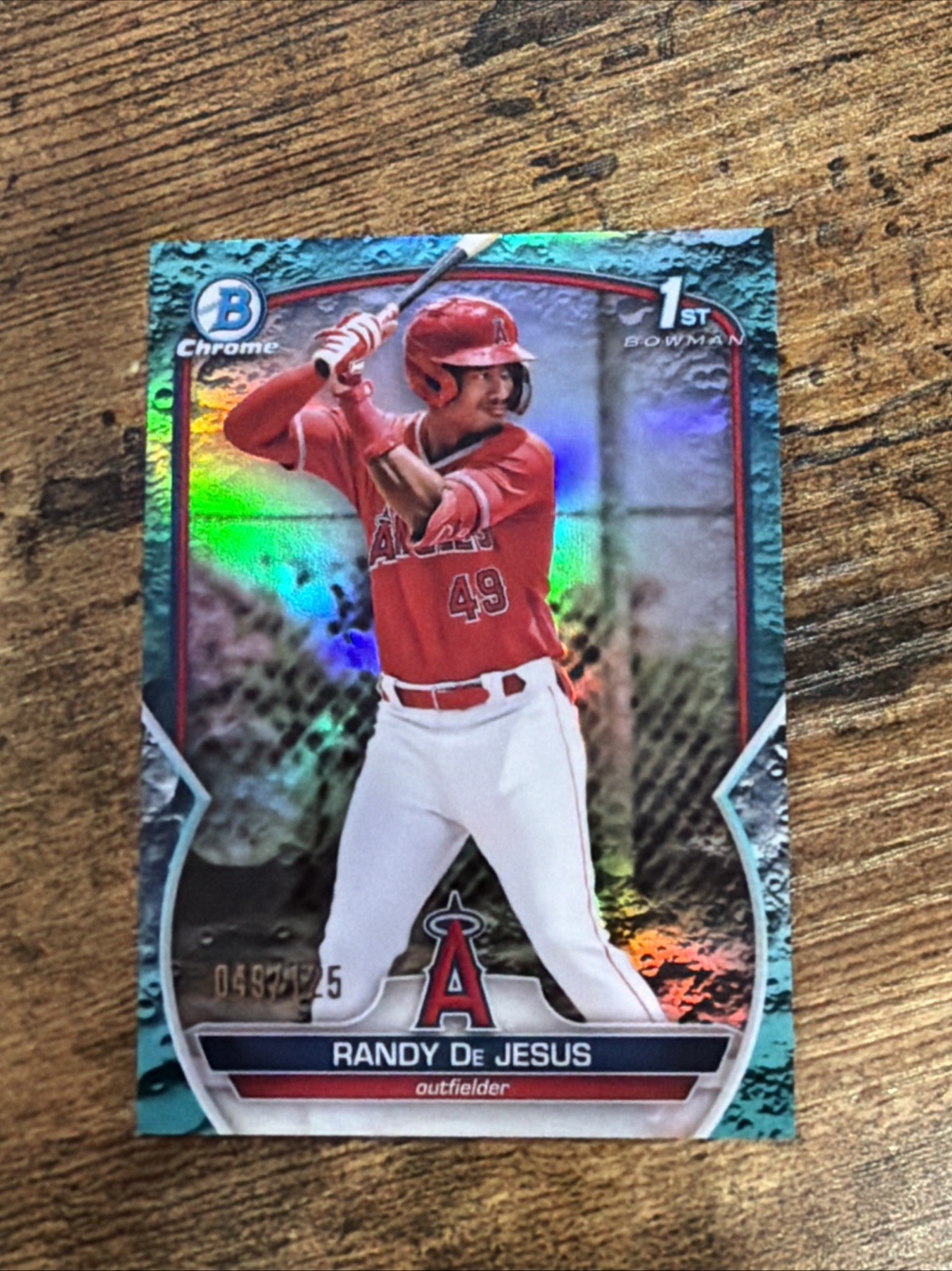 2023 Bowman Chrome Prospects Randy de Jesus #BCP-19 Lunar Glow Refractor /125
