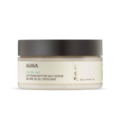 AHAVA Dead Sea Salt Softening Butter Salt Scrub Rich, Buttery Body Scrub