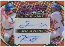 2023 Leaf Vivid Joendry Vargas/Kendall George Colorful Combos Auto #3/3 #CCD-11