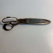 Vintage Brass Tailor Shears Engraved Jason Sargent