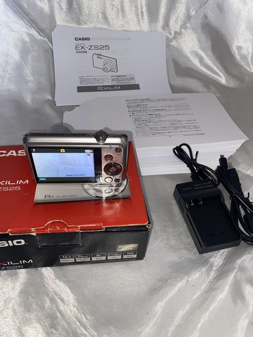 CASIO カシオ デジタルカメラ EXILIM EX-ZS25 Amazon | CASIO デジタルカメラ EXILIM 1610万画素 6倍 シルバー