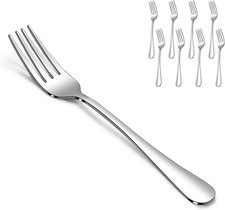 Dessert Forks Set of 8, 6.7 Inch Stainless Steel Salad Forks, Small Appetizer