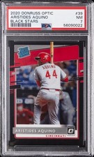 2020 PANINI DONRUSS OPTIC BLACK STARS #39 ARISTIDES AQUINO ROOKIE RC /125 PSA 7