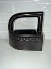 Vintage McCoy Black Iron Shaped Retro Flower Plant Planter MCM