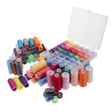 111 Pcs Colorful Sewing Thread Set Bobbin Embroidery Machine Hand Stitching