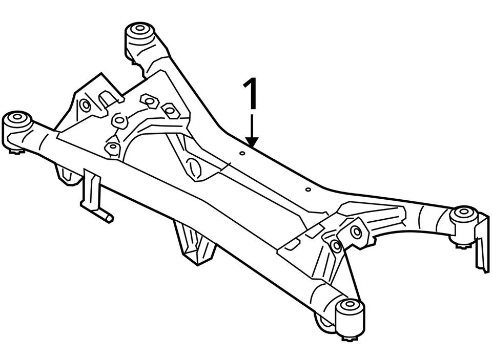 2010-2013 Suzuki Kizashi Rear Crossmember K-Frame FWD OEM Foto 4 de 4
