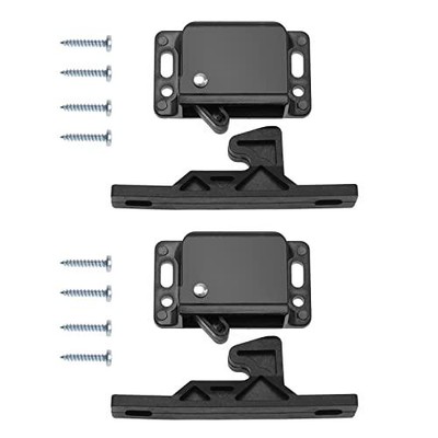 2x Schrankriegel mit 8 Stück Schrauben Wohnmobil Schubladenriegel Wohnwagen Türhalter Schnäpper
