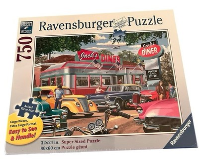 Ravensburger Jacks Diner 750 LARGE Piece Puzzle 32x24 Inches Extra Large Format