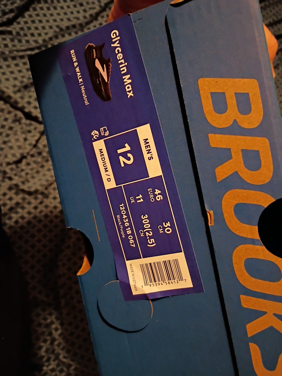 Brooks Glycerin Max Black Orchid  Men Road Running Shoes size 12