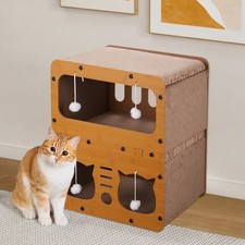 Cat House Scratcher Cardboard Bed Kitten Pet Scratching Board Lounge Play Sizes