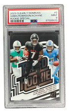 2023 Clearly Donruss Gibbs Robinson Achane Rated Rookie Special RC PSA 9 SSP