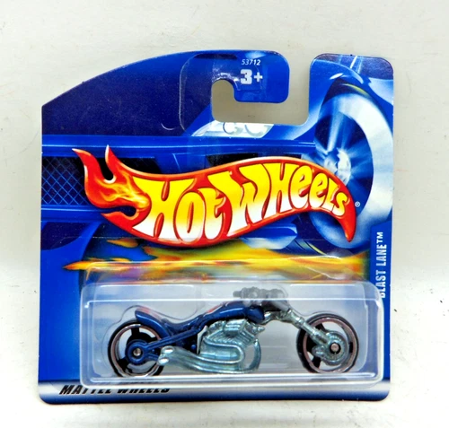Hot Wheels Blast Lane  Blue  Motorcycle  2001 Vintage # 169 - Short Card