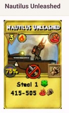 Wizard101  1 Nautilus Unleashed TC  Treasure Card Fast Delivery Pc Only