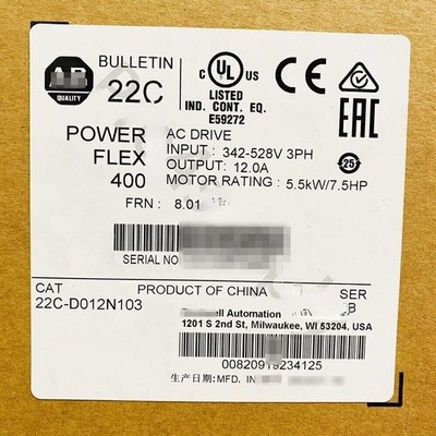 NEW 22C-D012N103   PowerFlex 400 5.5 kW 7.5 HP AC Drive 22CD012N103 #qm