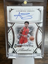 Anfernee Simons 2023-24 Flawless On Card Auto Premium Ink /25 Trail Blazers