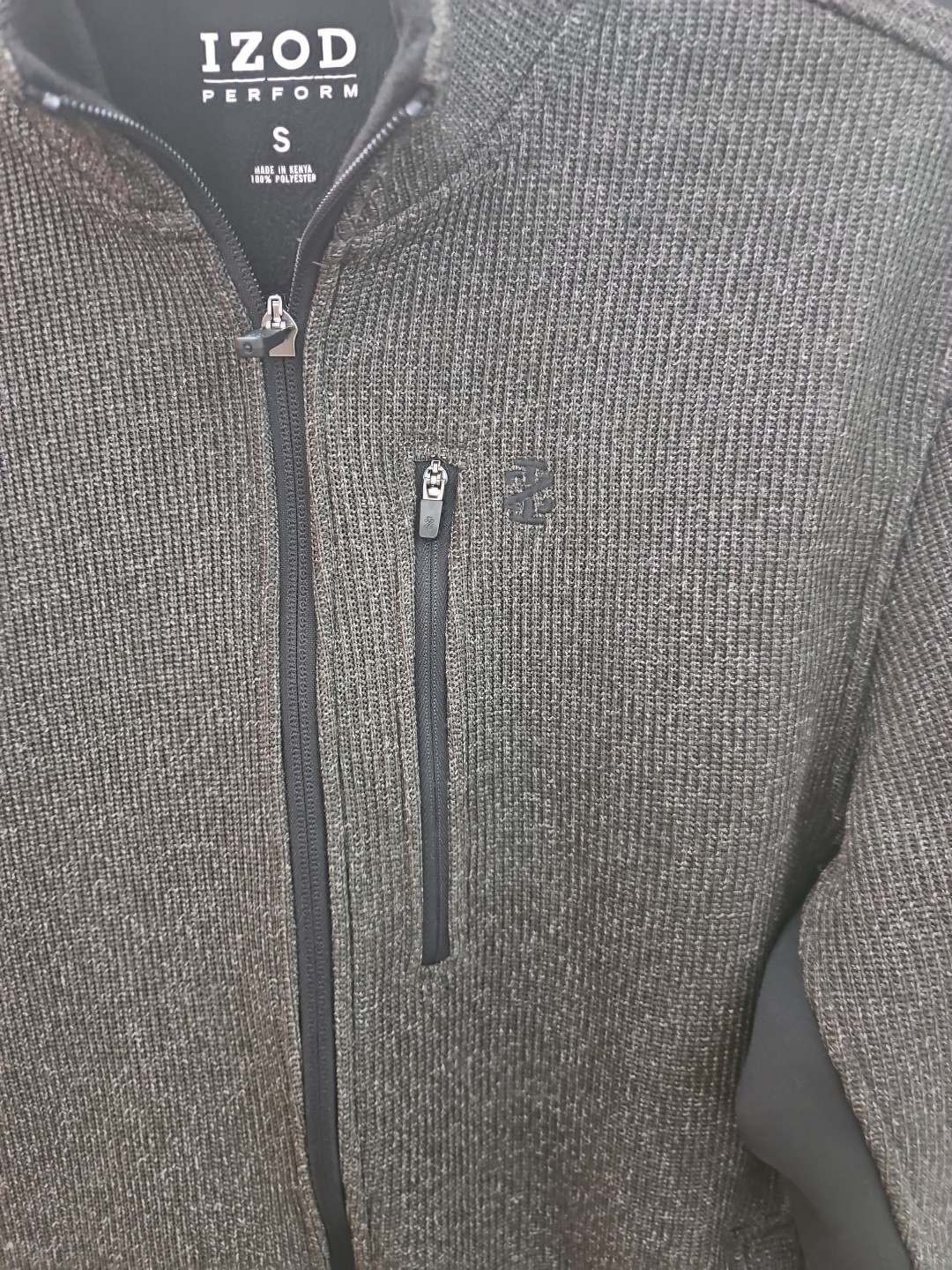 Izod Performance Full Zip Jacket Sweater Men S Gr… - image 3
