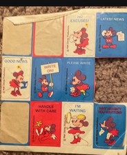  8  Vintage Mickey/ Minnie Various Stickers