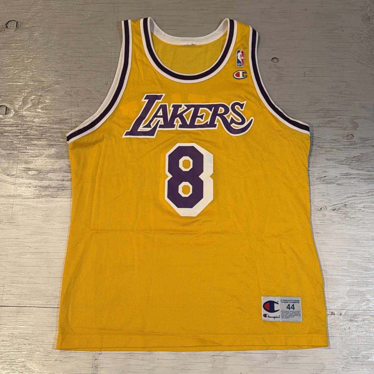 レイカーズ 90's USA製 Champion BRYANT 8 44SIZE Vintage NBA Champion Kobe Bryant #8 LA Los Angeles Lakers Jersey