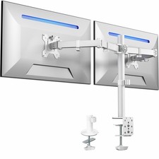 Dual Monitor Desk Mount, Heavy Duty Fully Adjustable Stand, Fits 2 LCD LED Sc...