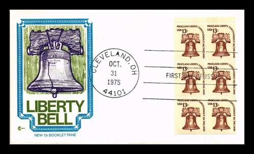 US COVER LIBERTY BELL BOOKLET PANE FDC COVER CRAFT CACHET INSERT