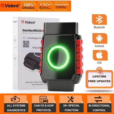 VIDENT iSmartDiag510 Pro All System Diagnostic Tool DOIP CANFD Live Data TPMS