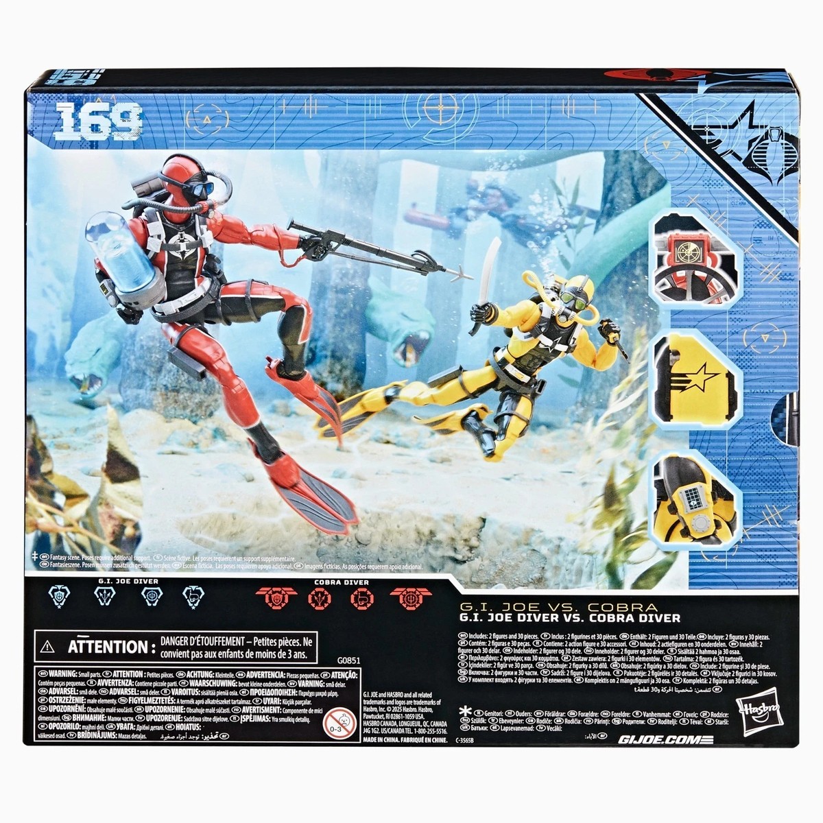 HASBRO G.I. JOE CLASSIFIED SERIES #169 GI JOE DIVER VS COBRA DIVER