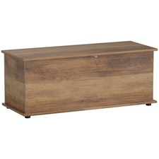 HOMCOM 113L Storage Chest Storage Box with Flip-Top Lid for Entryway Refurbished