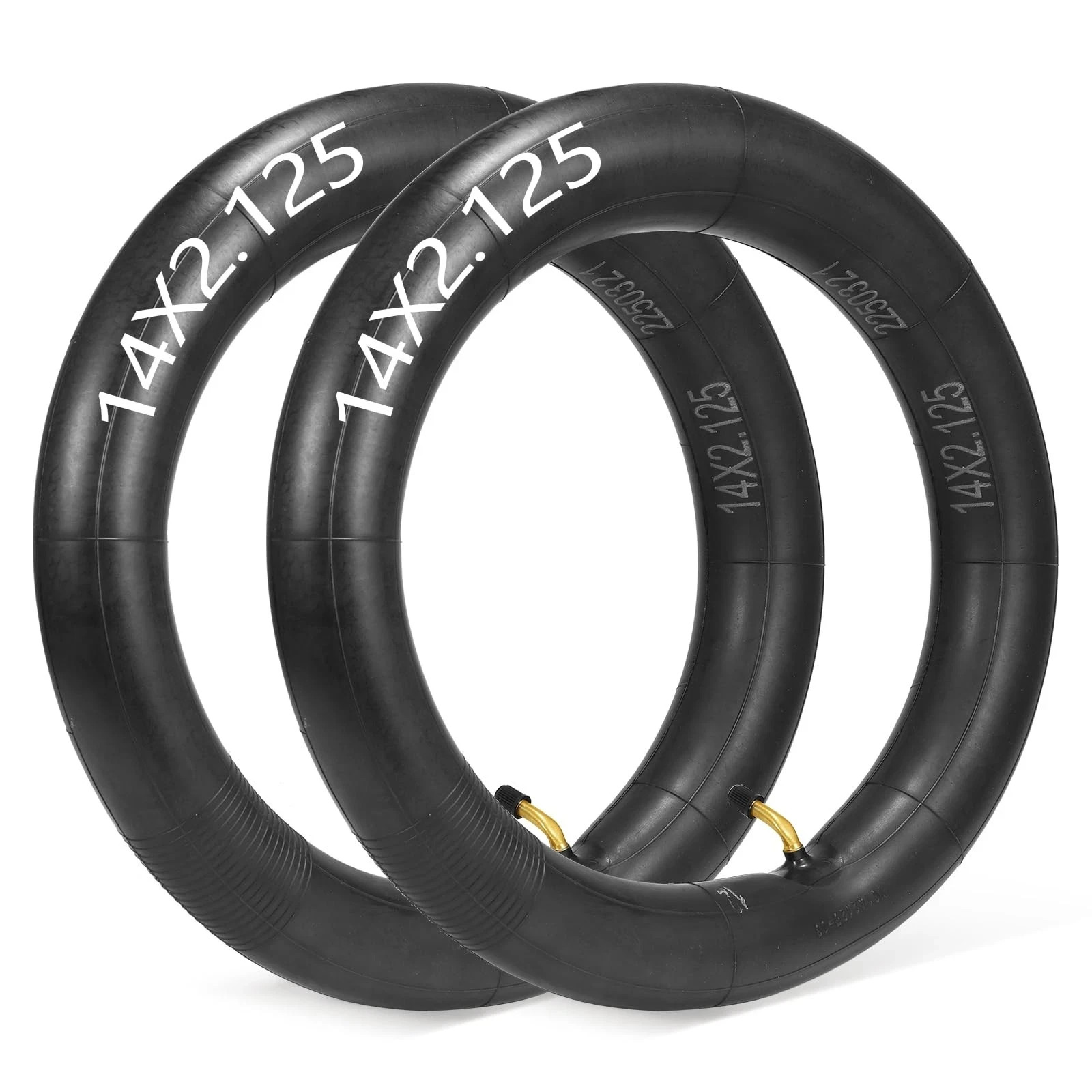 2-Pack 14x2.125 Bike Inner Tube,14 Inch E-Bike Tubes with Angled Valve 14" 