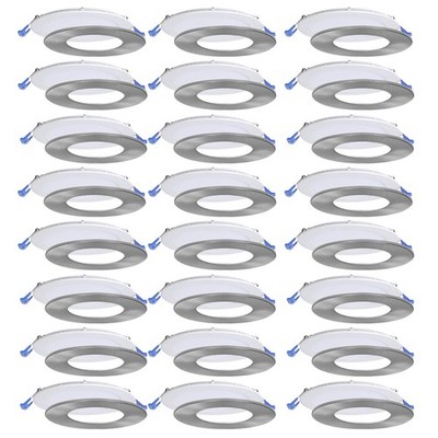 Nadair SL6-1125-24WH3KBN 24 Pack 6'' Ic Rated Dimmable Ultra Recessed Junction...
