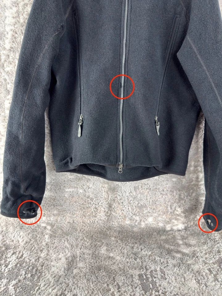 IBEX Size L Wool Mock Neck Outdoor Jacket Black Full Zip Black Casual - Image 2 of 4