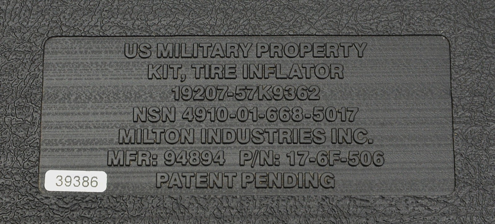 Milton Industrie 17-6F-506 Universal High Flow Safety Tire Inflator Kit Military
