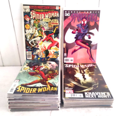 Spider-Woman   Spider-Girl Lot of 48 Marvel Comics  1st Morgan Le Fay