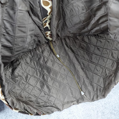 Vintage Duck Bay Jacket Mens Medium Brown Camo PVC Rain Coat Waterproof Hunting - Picture 5 of 15