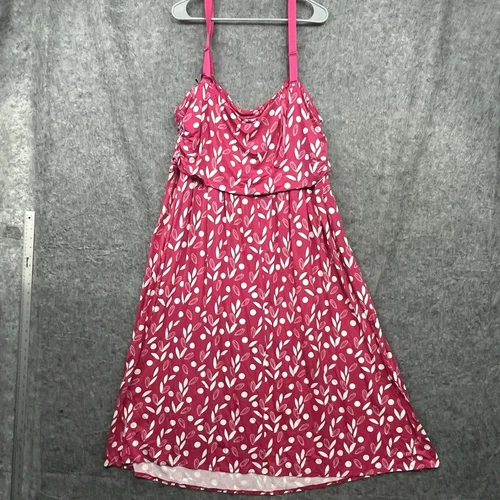 Torrid Women’s Dress 26/28 Pink Floral Sundress Sleeveless Adjustable Strap