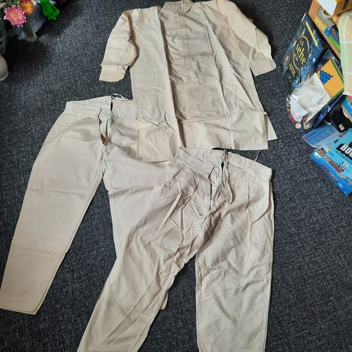 Militär Ausrüstung Unterhose Unterhemd gestempelt Leinen Reich ? 2WK? 3 Teile