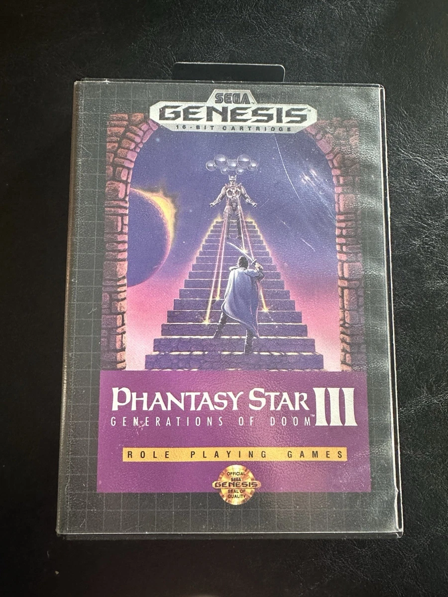 Jeu SEGA Genesis - Phantasy Star III: Generations Of Doom - Cartouche Seule - Jeu De Rôle (RPG) Rare - Bon état
